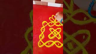 easy and simple sikku kolam44 kolam muggulu ytshorts [upl. by Esoryram]