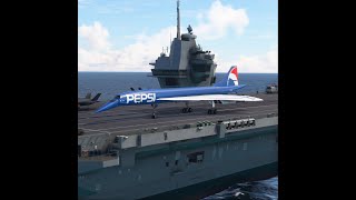 Very Rare Take off The Pepsi Concorde from Aircraft Carrier [upl. by Melina788]