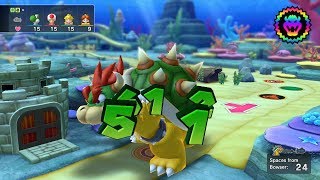 Mario Party 10 Bowser Party 296 Yoshi Toad Peach Daisy Whimsical Waters Master Difficulty [upl. by Pilar342]