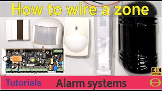 How to wire a zone to your alarm system  magnetic door switch passives and beam shown  tutorial [upl. by Aitahs]