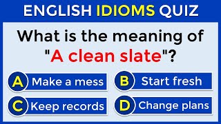 English Idioms Quiz  CAN YOU SCORE 3030 challenge 63 [upl. by Etnemelc594]