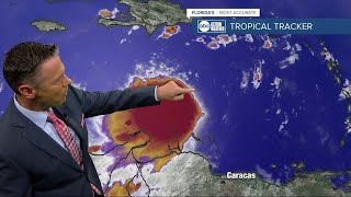 Tropical Depression 9 forms Florida in the cone of uncertainty [upl. by Zetnwahs813]