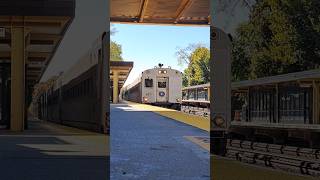 Cool MTA laser train passes Tuckahoe station New York train zug tren railway treinen [upl. by Renrew]