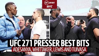 quotPressure Makes Diamondsquot UFC 271 Press Conference Best Bits With Adesanya Whittaker Lewis [upl. by Tihw]