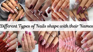 Different Types of Nails shape with their NameExplore the Beautiful nail art with nameNails Style [upl. by Ermengarde]