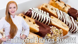 EASY Traditional Italian Biscotti Recipe  Coated in Chocolate [upl. by Tania292]