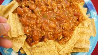 eat Sun Chips with Chili Con Carne and Beans [upl. by Ahsed]