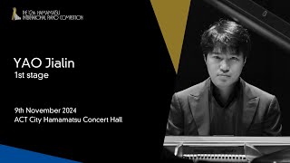 YAO Jialin  1st Stage the 12th Hamamatsu International Piano Competition [upl. by Leina942]