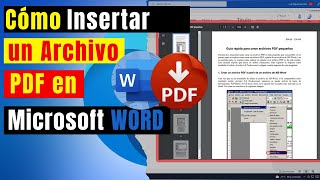 Como insertar un archivo PDF en word [upl. by Lahcar]