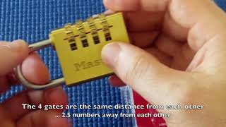 Picking 3 Master combination lock 604DAU  picked decoded [upl. by Attiuqihc]