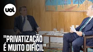 Bolsonaro Privatização da Petrobras dificilmente vai para frente [upl. by Oguh]