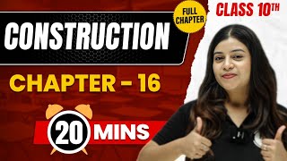 CONSTRUCTION in 20 Mins  Complete Chapter Mind  Map  Class 10 ICSE MATHS [upl. by Denys863]