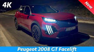 Peugeot 2008 GT 2024 First look at NIGHT 4K  Facelift Exterior  Interior Ambient lights [upl. by Einnahpets]