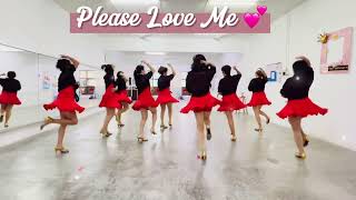 9️⃣0️⃣Please Love Me Line dance Dance by V dance group [upl. by Eleda]