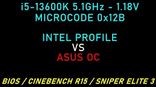 Microcode 0x12B 51GHz Undervolt Intel vs Asus OC Profile [upl. by Yelnahs372]