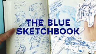 Sketchbook Tour  The Blue Sketchbook 2021 [upl. by Horick572]