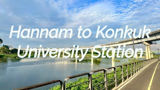 4K Seoul Ride Hannam to Konkuk University Station 한남동에서 건대입구까지 [upl. by Adnahsed]