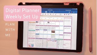 Digital Planner Weekly Set Up  Plan With Me  Journaling with Goodnotes [upl. by Phail155]