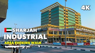 🇦🇪Sharjah Industrial Area Sharjah City  Walking Tour 4K [upl. by Aleac]