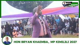 HON BRYAN KHAEMBA MP KIMILILI 2027 [upl. by Mita]