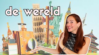 LANDEN INWONERS amp TALEN in het Nederlands de WERELD NT2  A1A2 learndutchwithkim [upl. by Ormand]