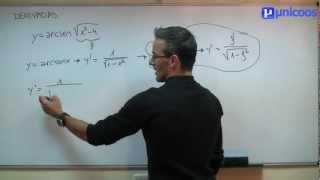 Derivada de ARCOSENO funcion trigonometrica inversa BACHILLERATO matematicas [upl. by Sheryl]