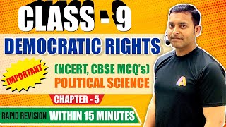 DEMOCRATIC RIGHTS  NCERT CBSE MCQs  Political Science  Class 9  Rapid Revision  By Sharma Sir [upl. by Guillemette760]