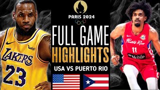 TEAM USA vs Puerto Rico Full Game  USAB SHOWCASE  Friendly International Match 2024 [upl. by Anuait]