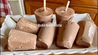 PALETAS HELADAS CREMOSAS DE CHOCOLATE 🍫 RIQUÍSIMAS 😋 [upl. by Norreg259]