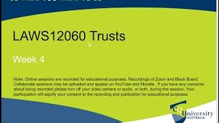 LAWS12060042017 Trusts Resulting and Constructive Trusts [upl. by Chaddy]