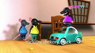 Hickory Dickory Dock  Favourite English Rhyme with Lyrics  Animated Poem for Kids  Chitti TV [upl. by Alhan]