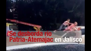 Se desborda río PatriaAtemajac en Jalisco [upl. by Assylem]