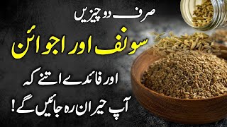 Health Benefits Of Carom Seed And Fennel Seeds Urdu Hindi  Saunf Aur Ajwain K Fayde [upl. by Aoh]