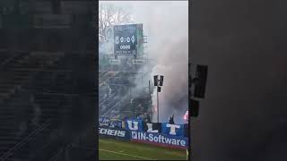 Waldhof Mannheim mit starker Pyro gegen SSV Ulm 🔥🧨 in Aalen [upl. by Fulvi809]