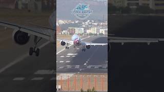 A320neo Eurowings Go Around at Lisboa Airport [upl. by Cristionna567]