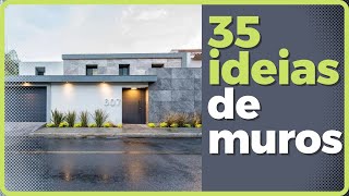 35 IDEIAS DE MUROS para CASAS para se INSPIRAR  IDEIAS DE FACHADAS Modernas Bonitas e Seguras [upl. by Snook]