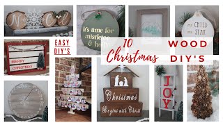 10 BEST WOOD CHRISTMAS DIY’s  Rustic Christmas Decor  BlondieNextDoor [upl. by Ayrotal284]