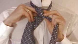 Double Windsor Knot How to Tie the Double Windsor Necktie Knot [upl. by Artimid]