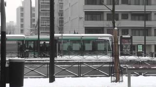 Tramway T3 sous la neige du 19 janvier 2013 2 [upl. by Ynafetse963]