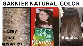 Garnier color naturals review shade 5how can apply hair color homeGarnier for grey hairs covarge [upl. by Romeu]