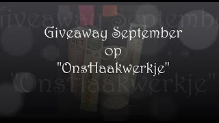 Giveaway September op quotOns Haakwerkjequot [upl. by Tait]