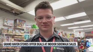 Grand Haven stores offer deals at indoor sidewalk sales [upl. by Ardnekat]