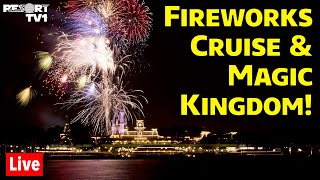 🔴Friday Night Live Fireworks Cruise amp Magic Kingdom Fun  1524  Walt Disney World [upl. by Reppart]