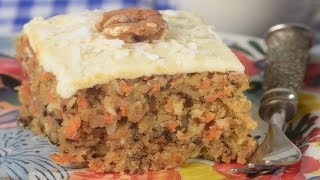 Carrot Sheet Cake Recipe Demonstration  Joyofbakingcom [upl. by Tnecniv213]