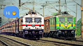 Freight Powerful Goods Train VS Express Train at Full Speed। ELECTRIC Locomotives 🚂 ।Malgari [upl. by Cornall]