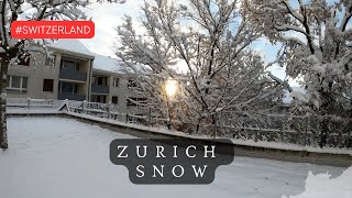 A walk in Zurich snow  Snow in Switzerland  Bengali Vlog [upl. by Samot]