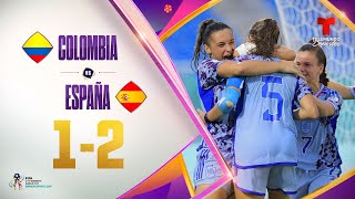 Highlights amp Goals Colombia vs España 12  Copa Mundial Femenina Sub17  Telemundo Deportes [upl. by Anayet]