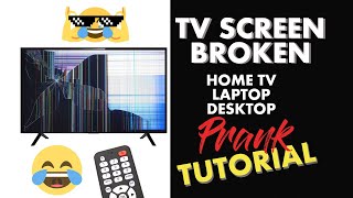 TV SCREEN BROKEN PRANK TUTORIAL  LAPTOP  DESKTOP  CREATOR PH  TCL TV [upl. by Annice]