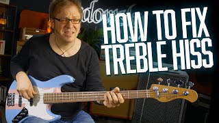 HOW TO fix HISSTREBLE NOISE from any Bass Preamp  SADOWSKY BASS TUTORIAL [upl. by Phillida566]