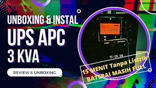 Unboxing plus Instalasi Rackmount UPS SRT 3000 XLI  External Baterai [upl. by Taka]